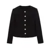 Transfronterizo Primavera 2026 Nuevo Producto Estilo Europeo y Americano Moda Cuello Redondo Manga Larga Chaqueta de Traje Top para Mujer 3046/411