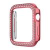 Capa de relógio diamantada de fileira dupla galvanizada da Apple sem película Capa protetora do iWatch para capa protetora do Apple Watch