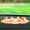 Novos Enfeites de Gato da Sorte Mini Estilo Chinês para Carro Gatinho Fofo de Desenho Animado Decorações para Console Central Novos Enfeites para Carro