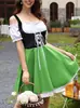 Vestidos Femininos Europeus e Americanos Mais Vendidos Fantasias Alemãs para Oktoberfest Fantasias Étnicas Bávaras para Apresentações de Palco