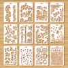 Amazon plantilla de pintura de animales vegetales pintura DIY tablero de palabras con fugas flor grafiti plantilla PET hueca en stock