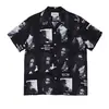 Nova camisa masculina transfronteiriça comércio exterior tendência camisa curta padrão engraçado 3D estampada manga curta camisa verão