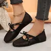 Sapatos Rasos Femininos de Tela com Laço, Estilo para o Dia a Dia e Deslocamento, Mais Fáceis de Combinar com Sapatos Femininos, Sapatos Estilo Ballet