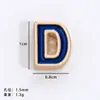 Accesorios Populares de Letras Perforadas Aleación Aceite Goteando 26 Cuentas de Letras Pulsera DIY Accesorios de Joyería de Aleación Venta al por Mayor