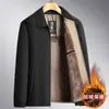 Abrigo para Hombre de Mediana Edad con Forro Polar, Chaqueta Gruesa para Papá, Abrigo de Algodón para Otoño e Invierno, Ropa de Algodón para Personas de Mediana Edad y Mayores