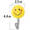 Lote Grande, Mediano y Pequeño Cara Sonriente Amarilla Ganchos Adhesivos Simples Creativos Ganchos Autoadhesivos Multifuncionales Cocina Baño Colgado sin Clavos
