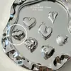 Colgante Plegado con Forma de Corazón Acrílico Simple Galvanizado Accesorios de Materiales para Colgar en Cadena de Teléfono Bolsos Decoración Hecho a Mano DIY