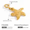 Fivela de Biquíni de Aço Inoxidável Transfronteiriça Ouro 18K Sensação Premium Estilo Oceano Moda DIY Estrela do Mar Concha Acessórios de Joias