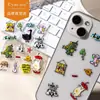 Ilustração de Gatinho Desenho Fofo Estilo Ins Adesivo de Gelatina Cartão Traseiro de Celular DIY