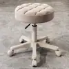 Taburete de Belleza, Taburete Giratorio Ajustable para Salón de Belleza, Taburete de Peluquería, Taburete Redondo para Barbería, Silla Redonda para Maquillaje en Casa