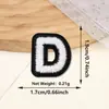 Parches bordados de letras inglesas en blanco y negro, mini, de venta caliente transfronteriza, con adhesivo termofusible para ropa, zapatos y sombreros, parches decorativos para planchar