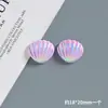 Playa del océano color láser concha crema pegamento diy hecho a mano adornos para funda de teléfono móvil accesorios decorativos de resina