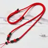 Collar con Cordón de Jade Tejido a Mano para Hombres y Mujeres, Cordón Ajustable con Colgante de Jade