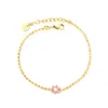 Pulsera de Acero Inoxidable Esmaltada con Margarita Fresca y Dulce de Verano para Mujer, Joyería de Mano Versátil de Gama Alta, Venta al por Mayor