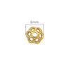 Cobre color que no se desvanece de 18K color oro antiguo flor hueca soporte para pulsera collar DIY hecho a mano espaciador hueco multiestilo