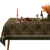 Mantel de Navidad Impermeable y a Prueba de Aceite Mantel que No Requiere Lavado Cubierta Decorativa Festiva Tela para Mejorar la Atmósfera Manteles para Mesa de Café a Cuadros