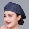 Boina Sombrero Chef Nuevo Estilo Mezclilla Camarero Sombrero de Trabajo Gorra Adelante Boina Catering Mujeres Personalizado