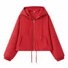 Estilo europeo comercio exterior otoño nuevo moda mujer versátil cuadros con capucha chaqueta abrigo