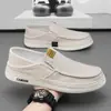 Sapatos de Tecido Masculinos Verão Masculino Respirável Linho Lona de Pequim Slip-on Casual Masculino Tênis de Skate Sapatos Preguiçosos Tendência
