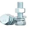 Juego de Pernos Galvanizados de Alta Resistencia Grado 8.8 con Cabeza Hexagonal Exterior Juego Completo de Tornillos, Tuercas y Combinaciones de Varillas Mm4M6M8-M24