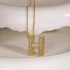 Europa y Estados Unidos joyería transfronteriza nuevo collar de 26 letras inglesas femenino incrustado circón nicho temperamento cadena clavicular nkb798