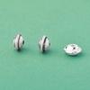 Nuevas Cuentas Espaciadoras de Plata de Ley S925 Estilo Retro de Doble Cara, Cuentas de Burbujas de Agua, Accesorios Espaciadores para Pulsera DIY