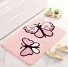 Alfombra de baño absorbente antideslizante de cachemira sintética simple para uso doméstico, resistente a la suciedad, resistente al desgaste, fácil de mantener, felpudo, alfombrilla de inodoro