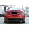 Adecuado para 15-21 Mercedes-Benz Clase C Clase modificada AMG C43/C63 labio trasero labio trasero cuatro salidas garganta de escape tubo de escape