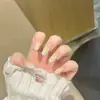 30 Piezas de Puntas Populares de Uñas Artísticas Domésticas, Colección Dulce y Linda de Nudo de Lazo Ojo de Gato Estilo Francés, Puntas de Uñas Portátiles al por Mayor