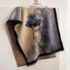 Bufanda de Imitación Cachemir Estilo Pintura al Óleo Vintage Nueva Otoño/Invierno 2026 para Mujer, Calentador de Cuello Chal Jacquard Versátil de Alta Gama al por Mayor