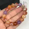 Atacado Amethysto Lavanda Natural Flor de Resina Colorida Vermelha e Amarela Pulseira de Círculo Único Joias Originais DIY Acessórios de Contas Soltas