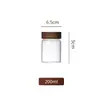 Madera de Acacia Portátil Mini Frasco de Almacenamiento de Vidrio de Borosilicato Granos de Café en Polvo Té Empaque Frasco de Almacenamiento Frasco Sellado