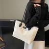 Bolso de mujer de gran capacidad, nuevo bolso de hombro informal, moderno y portátil, de tela, sencillo, para uso diario, 2025