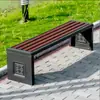 Bancos de madera casuales y resistentes a la intemperie para canchas de baloncesto interiores, gimnasios y patios residenciales