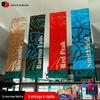 Publicidade de shopping center cortina suspensa super longa pendurada bandeira dupla face promoção puxar bandeira personalizada esportes exibir banner exposição bandeira pendurada personalizado