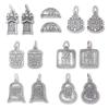 Plata Esterlina S925 Mate Viejo Chinoiserie Nuevo Chinoiserie León Despertando Tai Sui Dumplings Zakiram Dios Amarillo de la Riqueza Colgante DIY