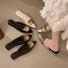 Pantuflas de mujer de talla grande con punta abierta, estilo elegante "old money", zapatos sin cordones con punta fina y poco profunda, zapatos versátiles para combinar con faldas