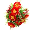 Flores de Peonía de Seda Rojas y Vibrantes, Flores Artificiales, 18 Cabezas, Rojas, para Exhibición de Muebles, Decoración, Decoración Artificial para el Hogar, Celebraciones de Bodas