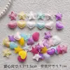 1.7cm Macarrón Tela Estrella Corazón Tela en Relieve Pegatina Decoración Accesorios Ventilador Hecho a Mano DIY Cuenta Manual F331
