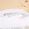 Brincos de Prata 925 Xiaoyinjia com Zircônia Colorida Mágica Femininos para Piercing Orelha Design de Nicho Stud de Cartilagem da Orelha