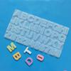 Molde de 26 Letras Inglesas Mayúsculas Silicona Chocolate Dulces Galleta Pastel Decoración Molde para Hornear Pegamento de Silicona