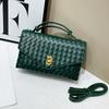 Bolso de Mano de Lujo Accesible de Alta Gama Bolso Tejido a Mano de Cuero Genuino 2025 Nuevo Bolso Satchel de Moda Bolso de Noche Bolso Cuadrado Pequeño de Piel de Vaca