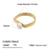 Anillo de Perla Real de Agua Dulce Natural para Mujer, Lujo Ligero, Gama Alta, Diseño Original de Nicho, Joyería Retro Francesa para el Trabajo para Mujer