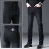 2026 Nuevos Jeans Negro-Gris Otoño Nuevo Hombres Pantalones Rectos Ajustados para Hombre Pantalones Largos Casuales para Hombre Hombres