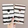 Banda de Goma Marrón Cuerda para el Cabello de Mujer Alta Elasticidad Duradera Nuevo Estilo Anillo para el Cabello Cola de Caballo Alta Cuerda para la Cabeza de Alto Sentimiento