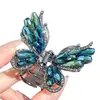 Brillante Pinza para el Cabello de Mariposa con Diamantes Flash Franceses para Mujer, Pinza de Peinado de Nuevo Estilo de Gama Alta en la Parte Posterior de la Cabeza, Pinza para Recogido Parcial