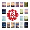 18 Cartões Inspiradores com Cenários Naturais, Apresentando Cenas de Lavanda, Montanha e Mar, Texto Acolhedor e Cartões Decorativos de Cura Diária