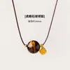 Cadena de Clavícula de Calabaza de Bola de Cristal Natural Transfronteriza Colgante de Bola de Ágata de Cristal Collar Joyería para Mujer Venta al por Mayor