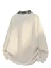 Sudadera con Cuello Polo y Puntada de Cuadros Texturizada de Exportación Transfronteriza para Hombre Otoño e Invierno Nueva Holgada con Solapa Casual para Hombre
