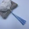 Recuerdos de Xiangfei Tuan Hua Cuentas Hebilla de Seguridad Borla 15cm Oreja Zi Estilo Antiguo Hanfu Cheongsam Solapa de Presión Guirnaldas Accesorios de Ropa